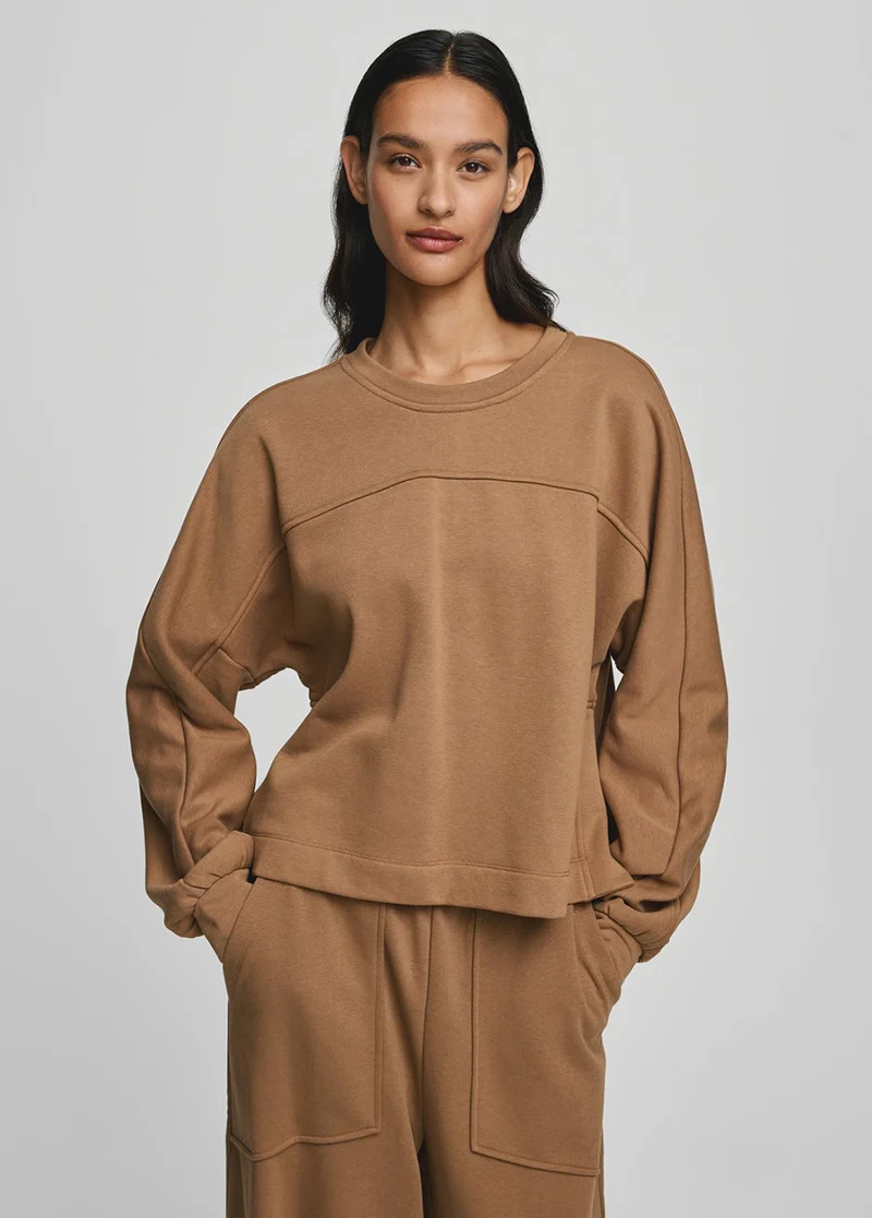 MSCH Copenhagen MSCHBriena Slit Sweatshirt beige