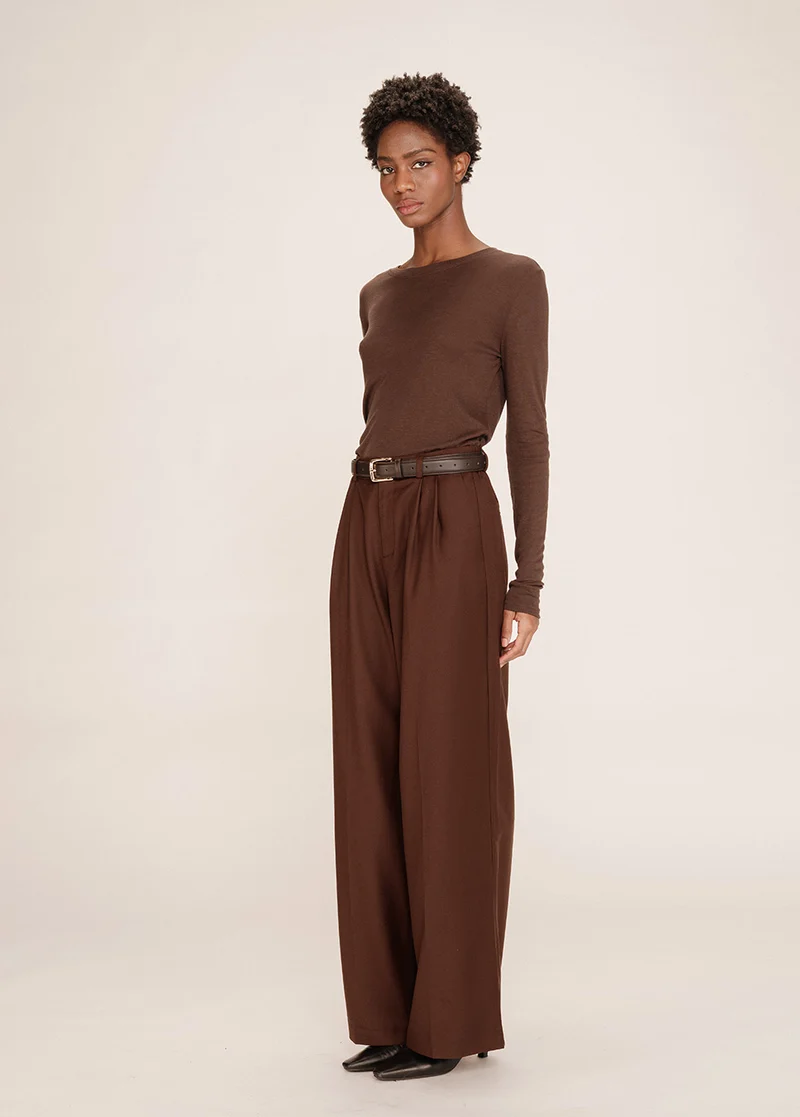 Grace & Mila Tatum pantalon wol bruin