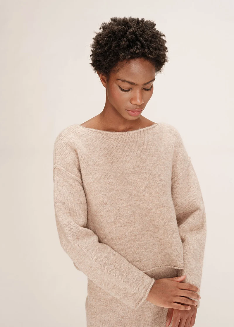 Grace & Mila Tamino trui wol beige