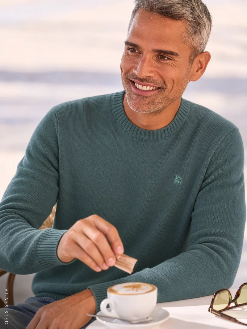 Sportiver Strickpullover aus bequemer, weicher Baumwolle