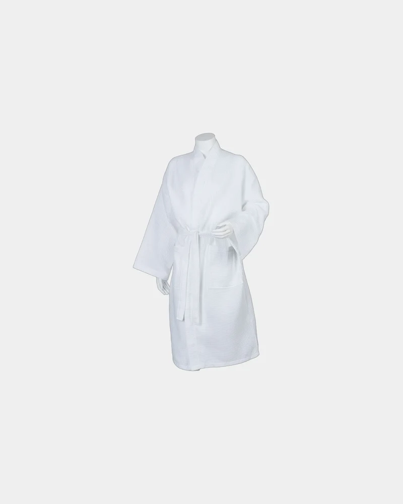 Badjas wafelstructuur kimono om te personaliseren