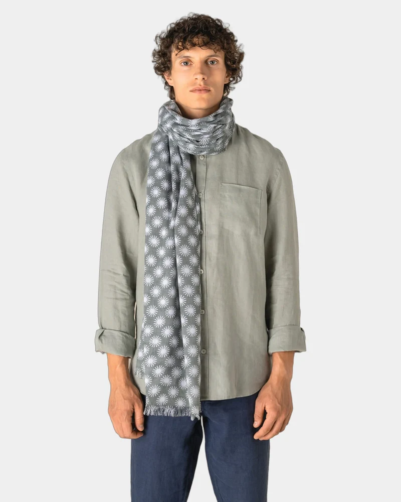 Sjaal met motief 100% katoen unisex om te personaliseren
