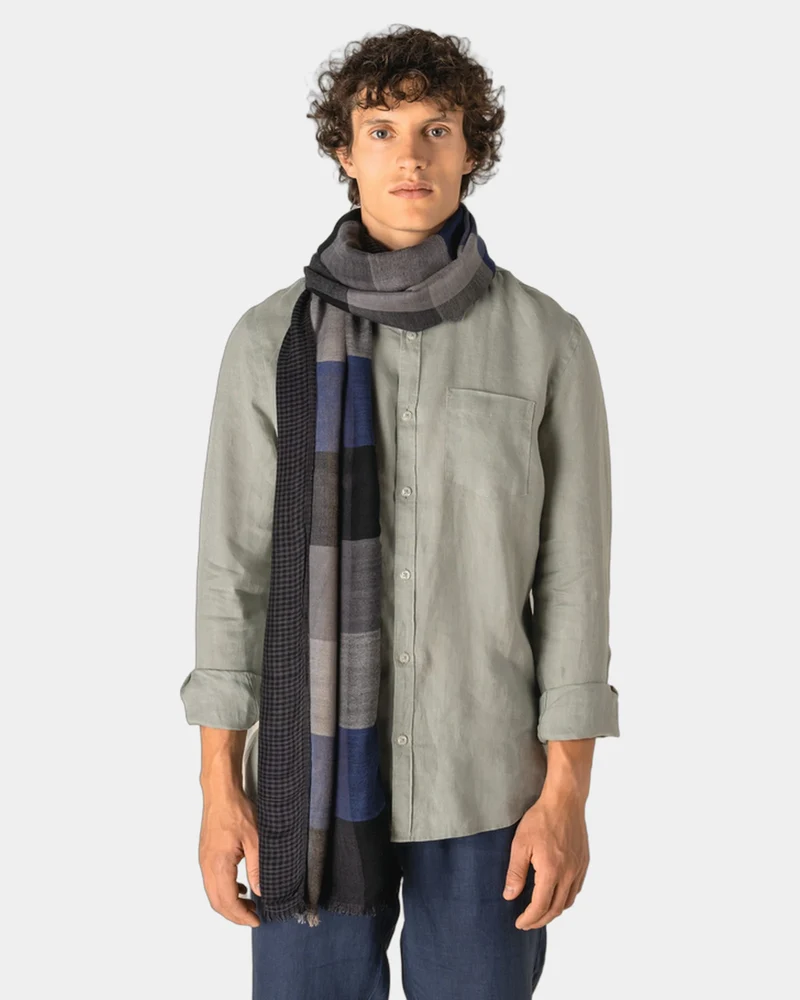 Sjaal reversibel viscose ruitpatroon om te personaliseren