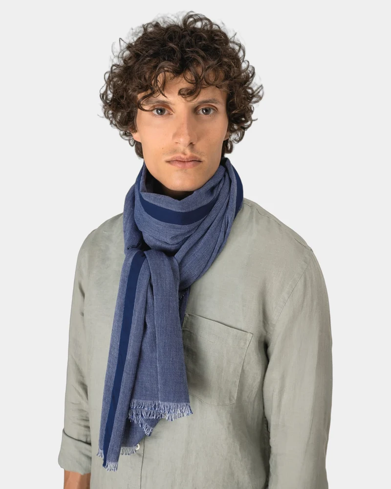 Sjaal chambray katoen unisex om te personaliseren