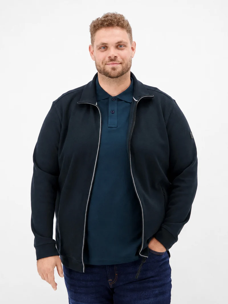Sportive Sweatjacke aus Baumwollmix, große Größen