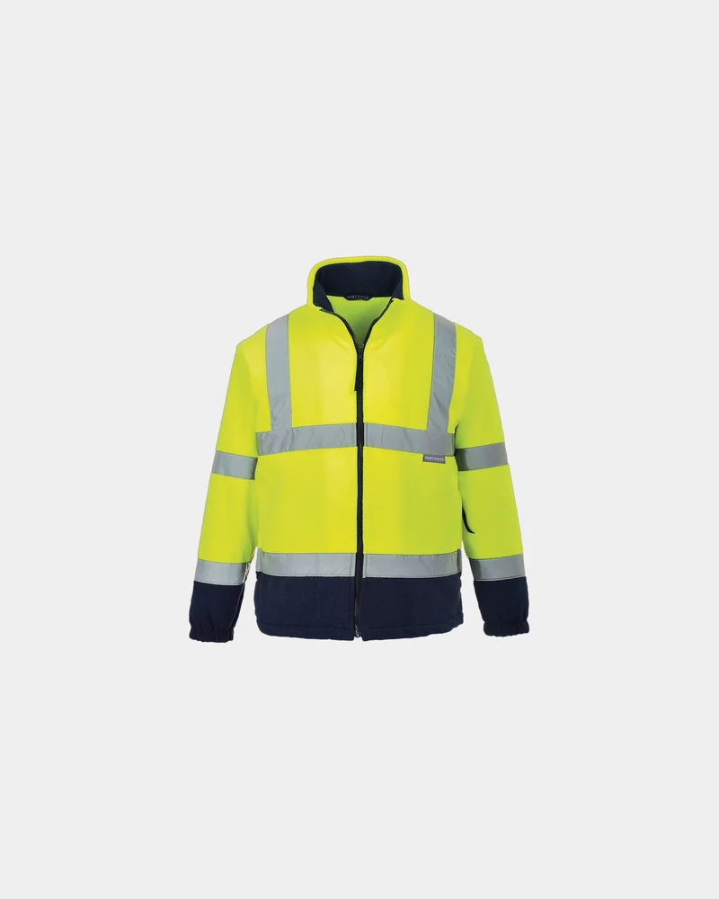 Fleecejack HiVis tweekleurig om te personaliseren