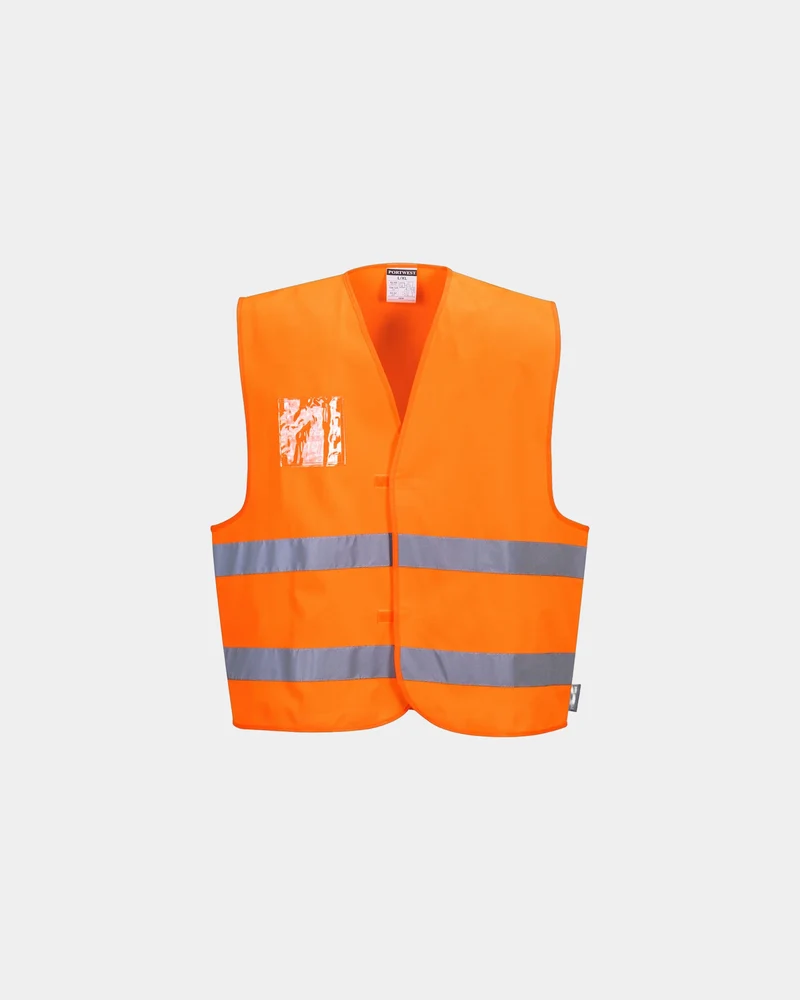 Hi-Vis veiligheidsvest met badgehouder om te personaliseren