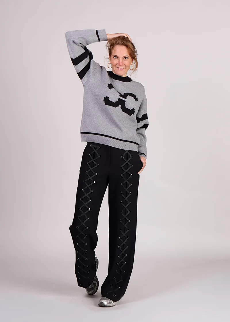 Co Couture VolaCC Eyelet LL Pant met veters zwart