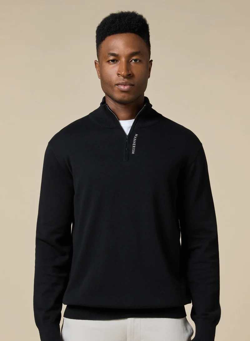 The Charcoal Drift – Cotton Jumper with Relaxed Fit