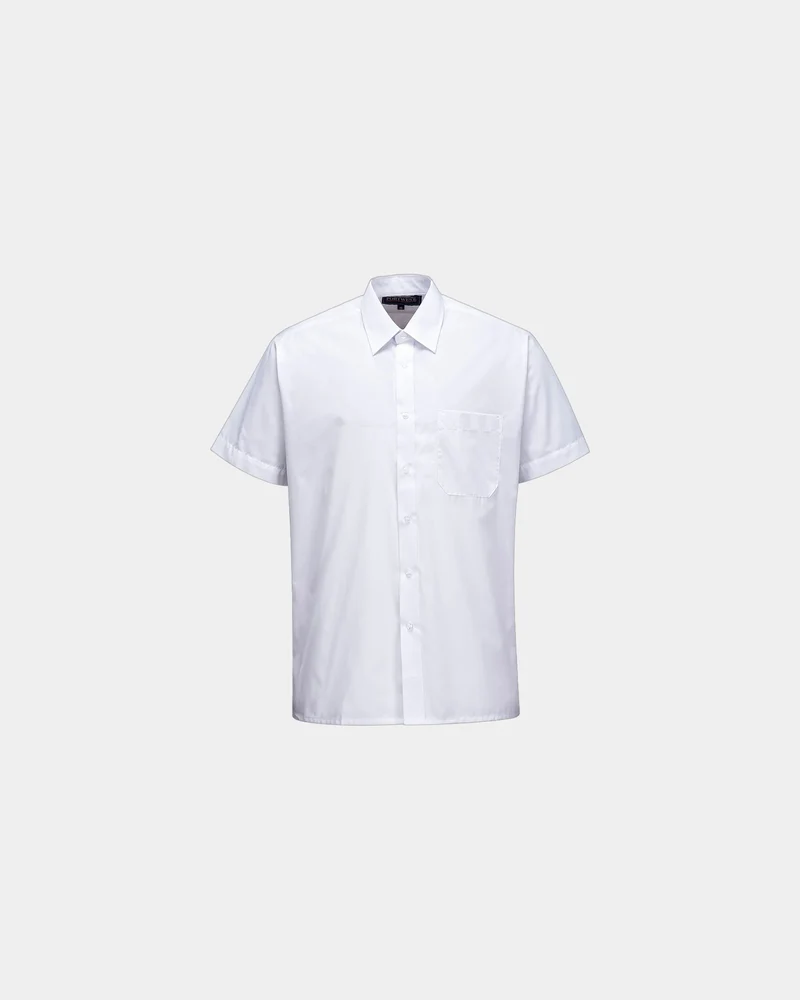 Overhemd korte mouw polyester katoen om te personaliseren