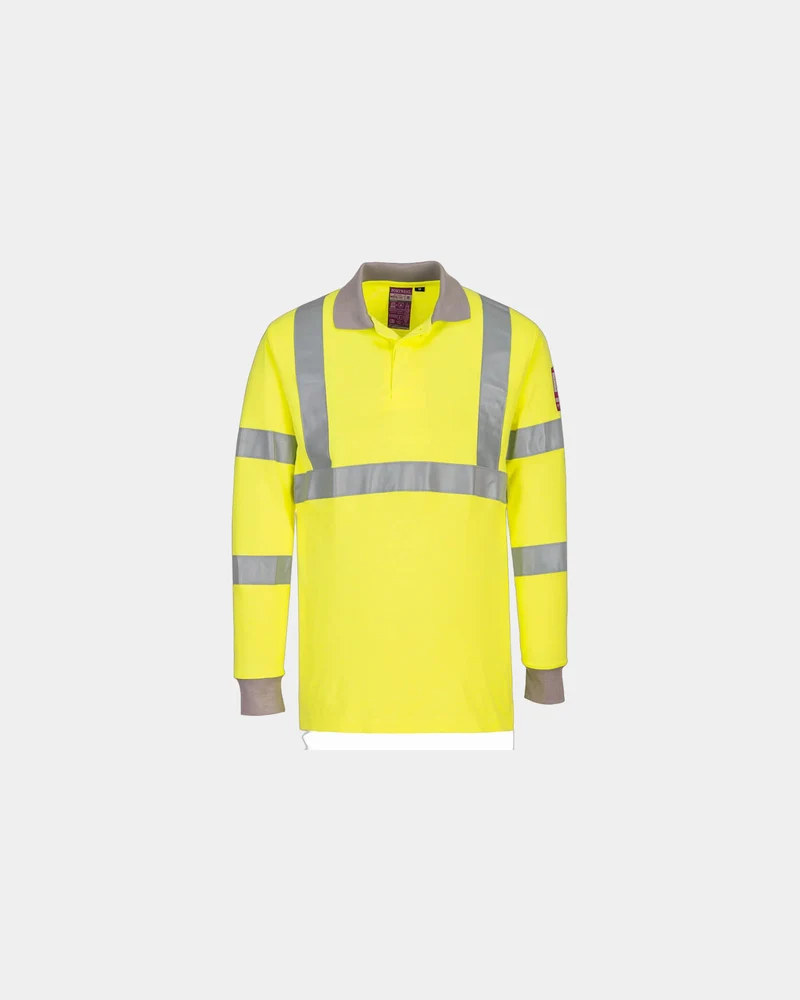 Polo lange mouwen reflecterend hi-vis om te personaliseren