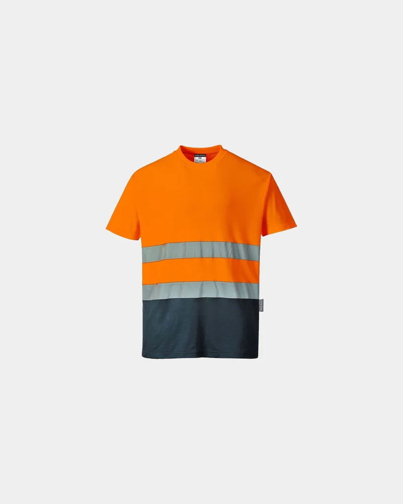 T-shirt bicolor 175 g/m² katoen om te personaliseren