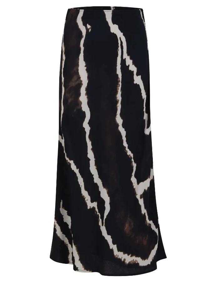 Coster Copenhagen rok lange print Zwart