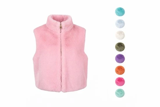 Premium Faux Fur Bodywarmer Oud Roze