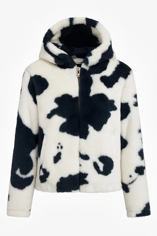 Faux Fur Jas Cow