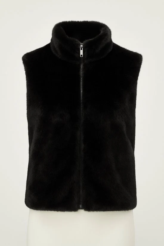 HS Faux Fur Bodywarmer Travelstof