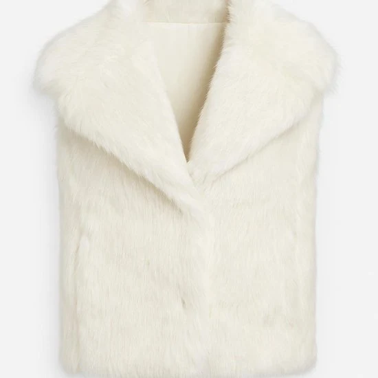 Faux Fur Mouwloze Jas