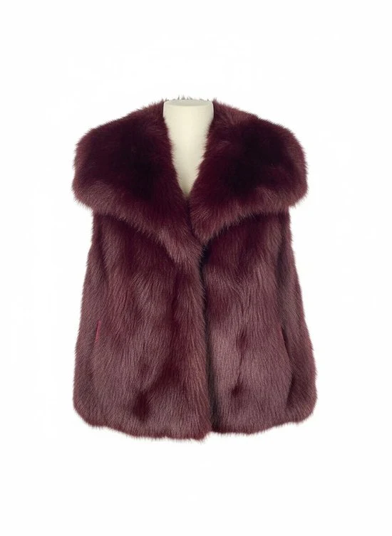 Faux Fur Mouwloze Jas