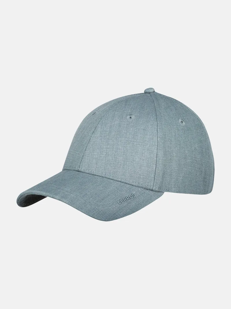 Basecap in Fischgrätstruktur, unifarben