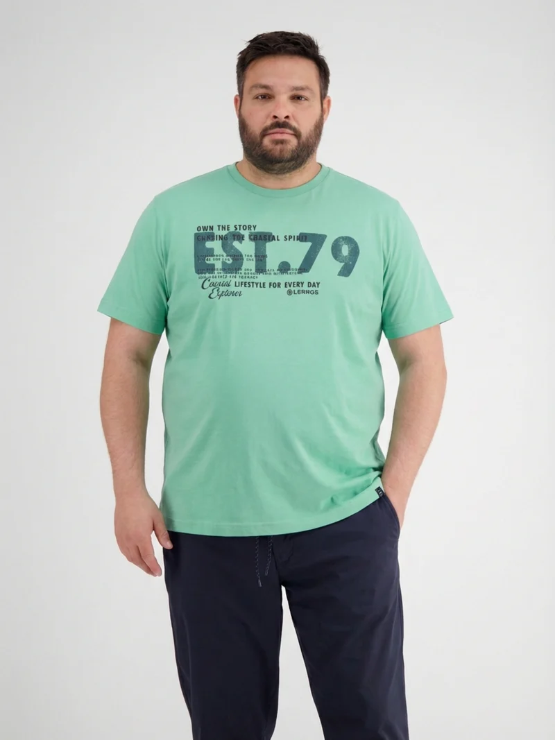 T-Shirt mit Brustprint, Grosse Grössen