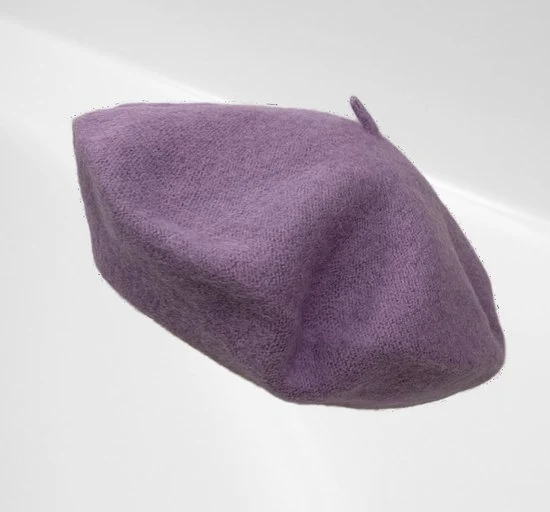 Baret Paars Wol