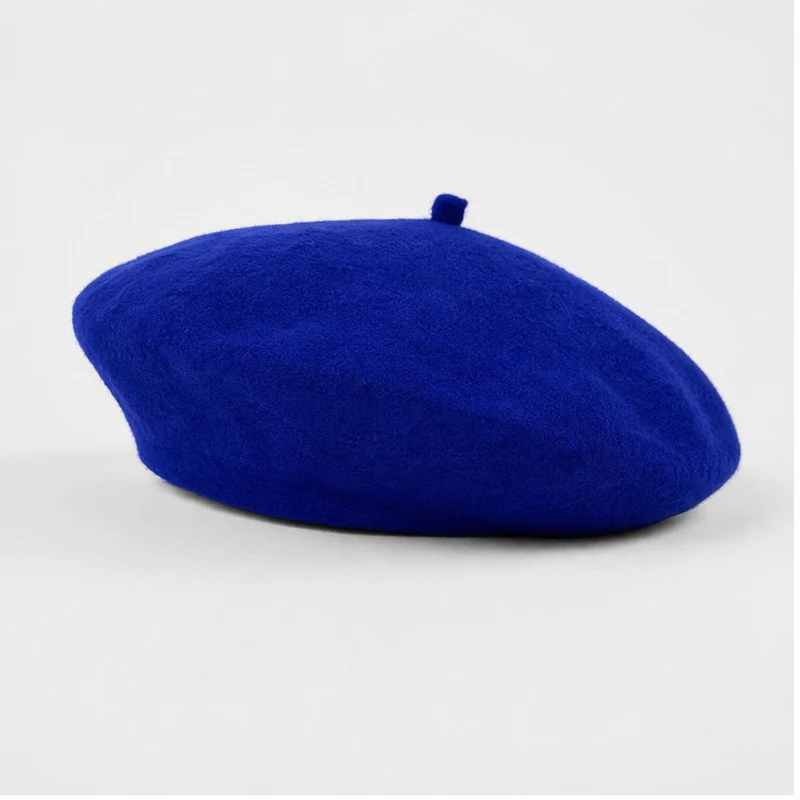 Baret Felblauw Wol