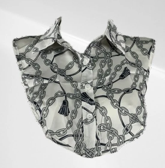 Blousekraagje Zilveren Ketting