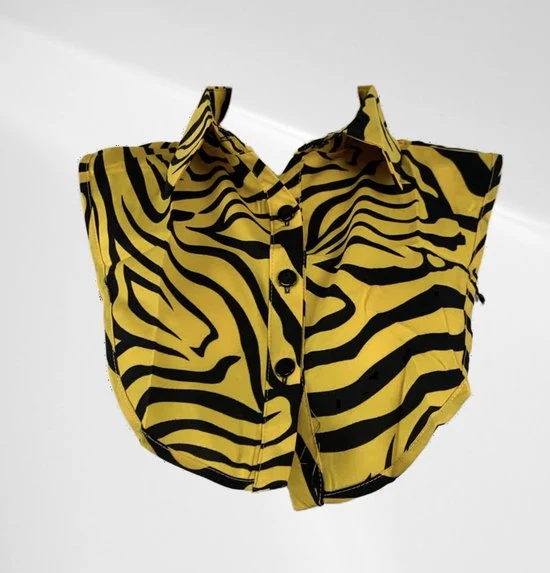 Blousekraagje Geel Zebra