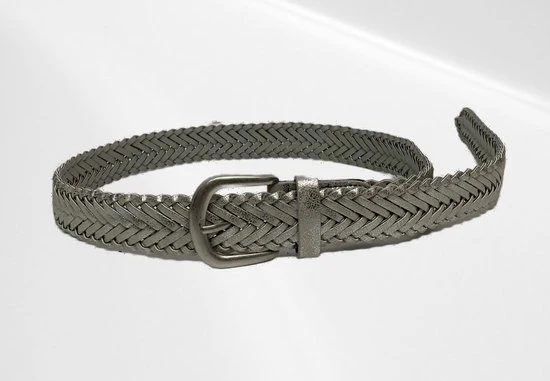 PU Riem Gevlochten Zilver