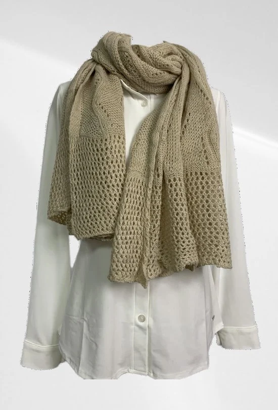 Casual sjaal Acrylic Beige