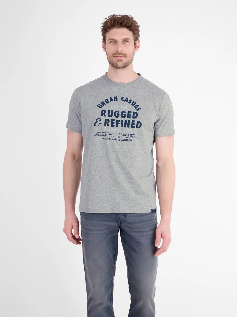 T-Shirt aus reiner Baumwolle mit lässigem Slogan-Print