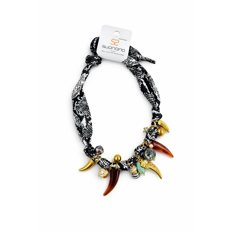 HS Ketting - Beads - Stof - statement detail