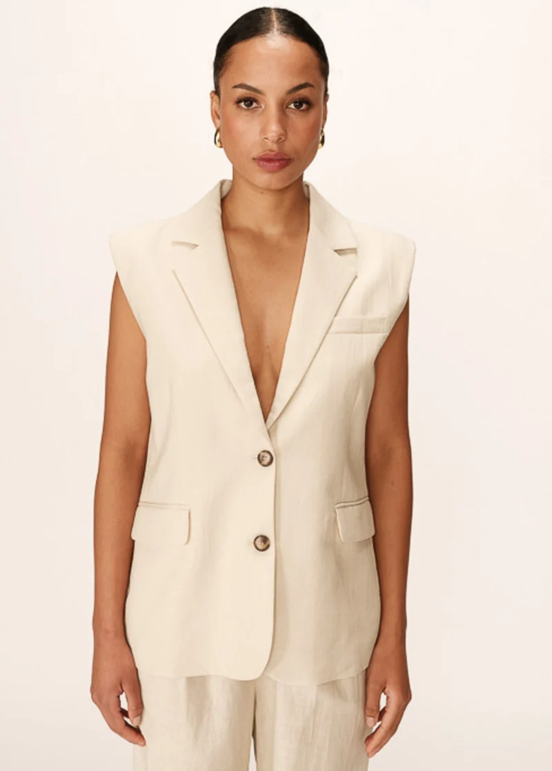 Grace & Mila Pietro gilet linnen Beige