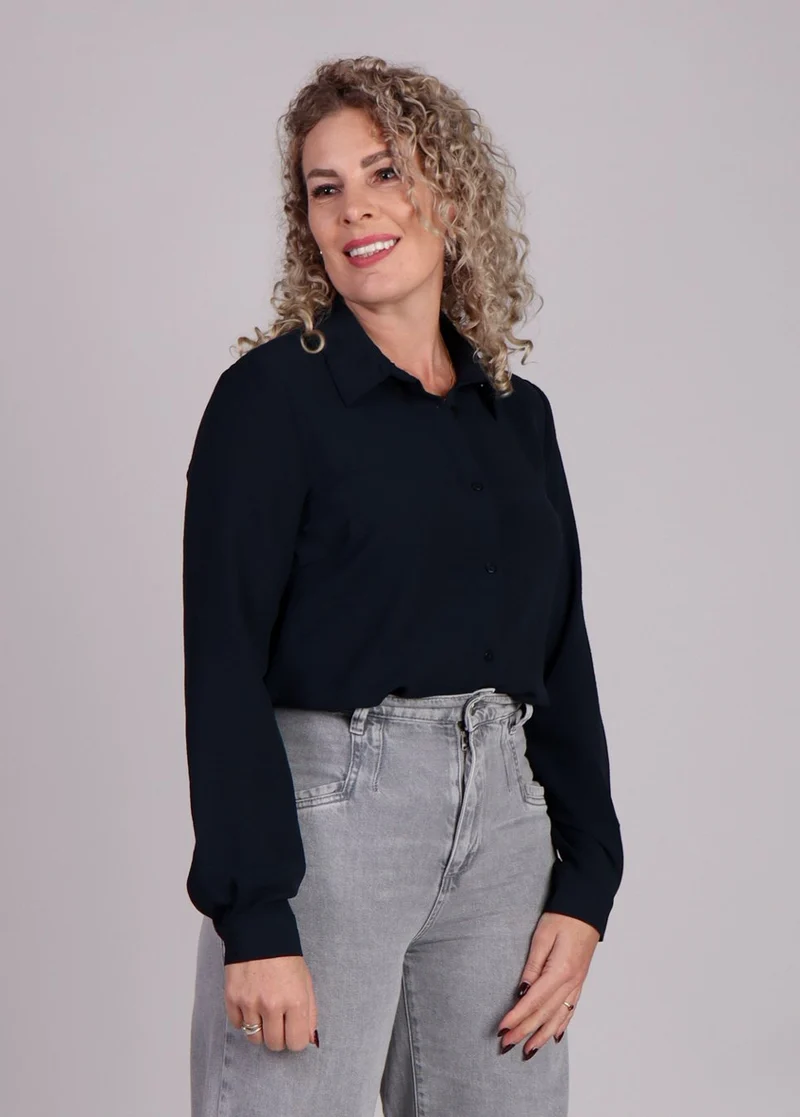 Modstrom Ossa blouse Donker Blauw