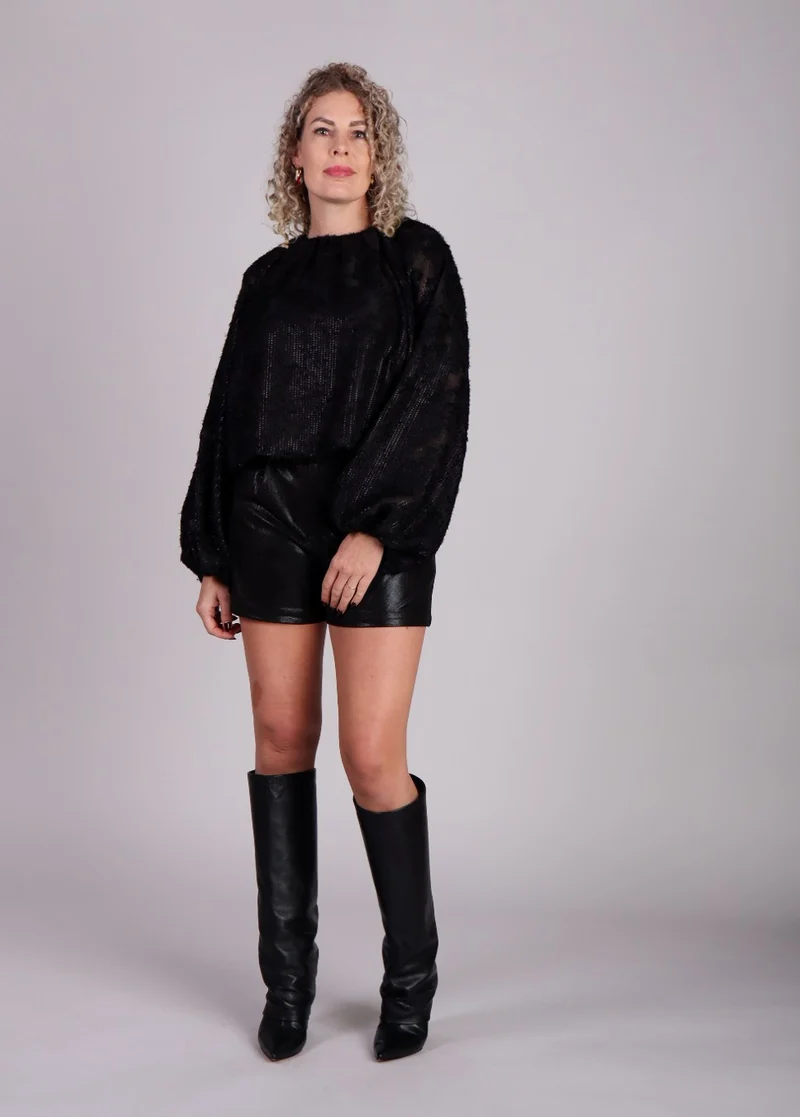 FRNCH Shani short glanzend zwart