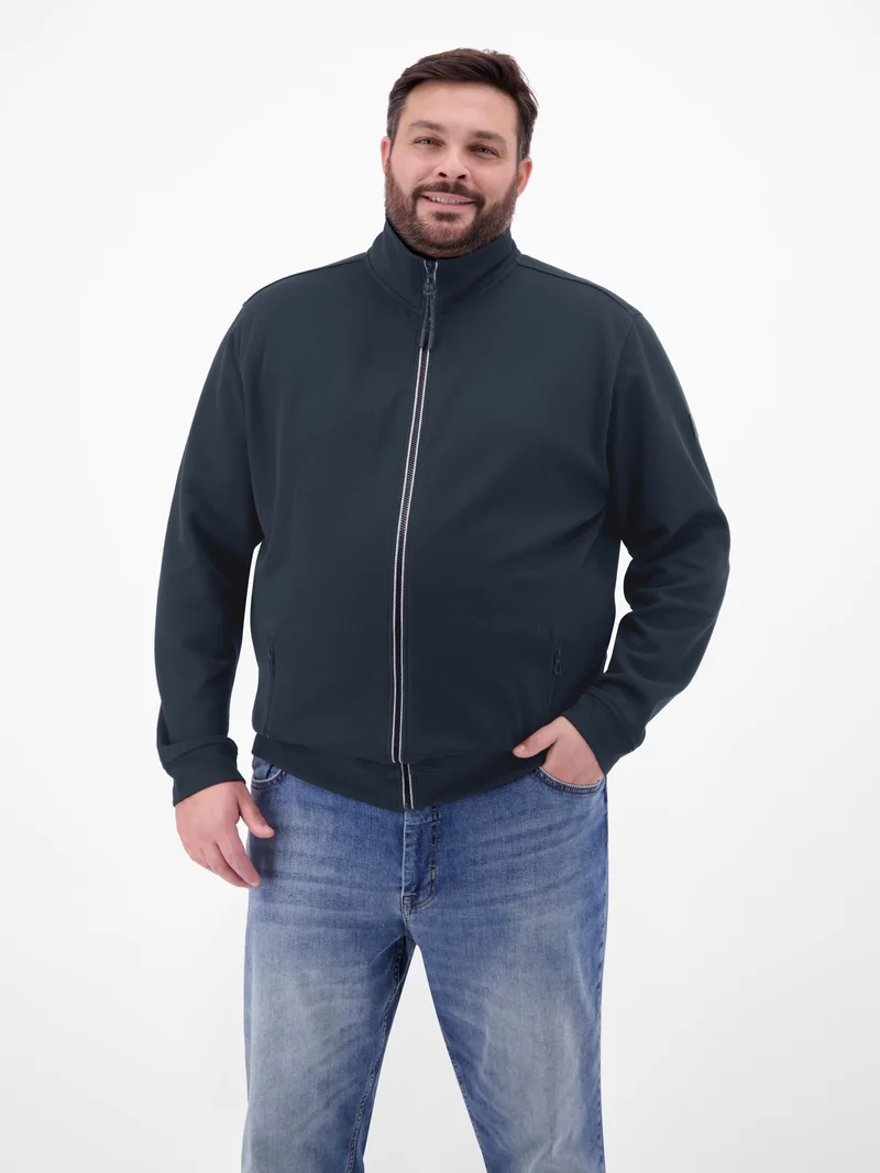 Sweatjacke aus weichem Baumwollmischgewebe