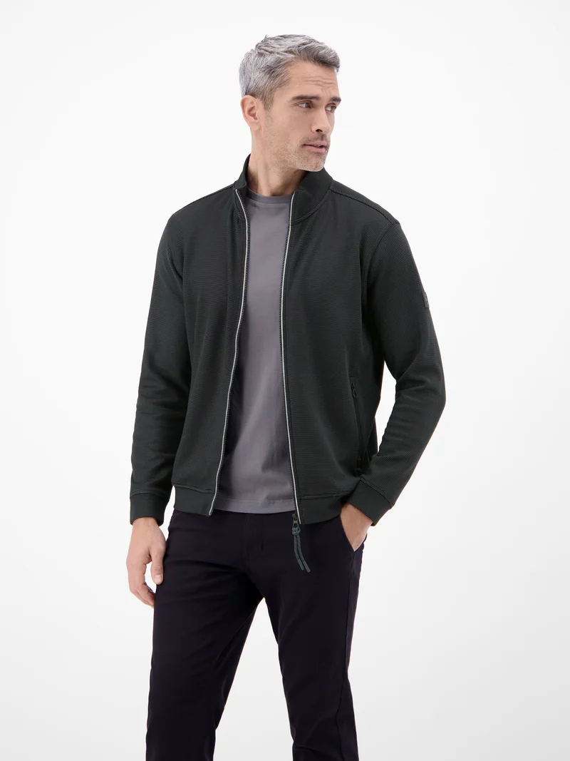 Sweatjacke aus Baumwollmischgewebe