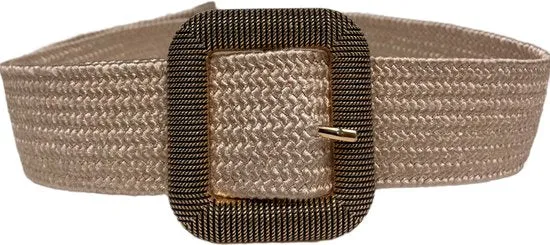 Geweven Riem Taupe Gesp