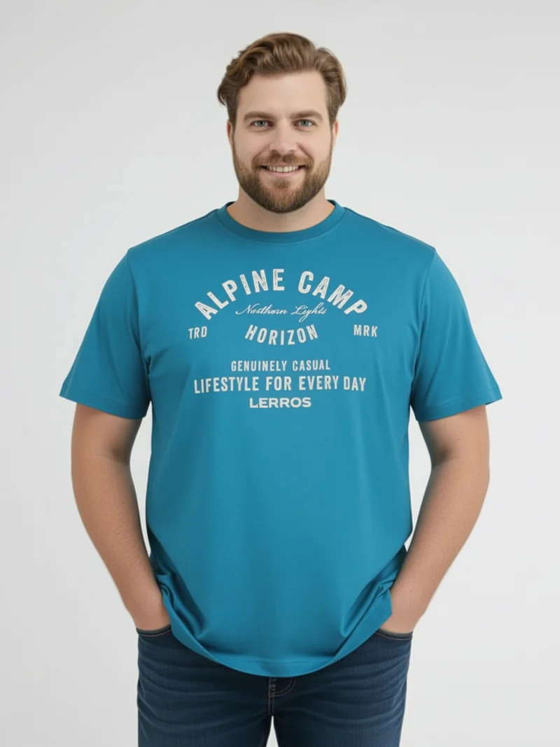 T-Shirt mit Outdoorprint in Großen Größen
