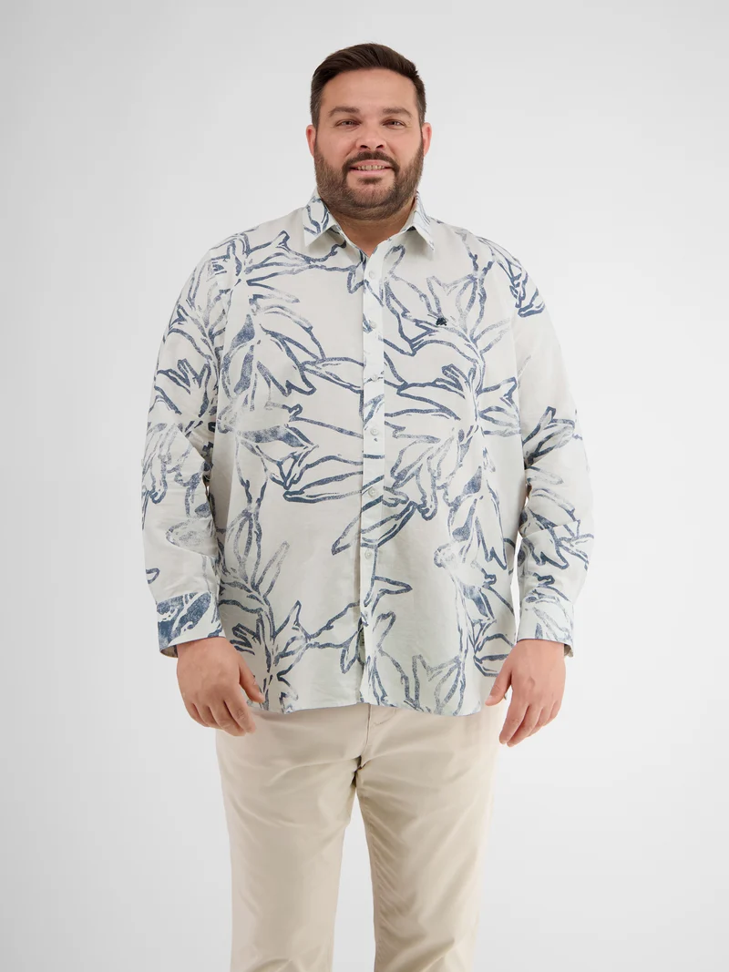 Herren Langarmhemd mit sommerlichem Print