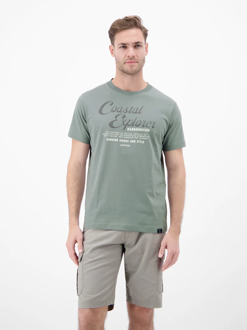 T-Shirt aus 100 % Baumwolle mit Brustprint