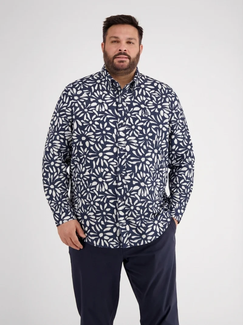 Langarmhemd mit floralem Print in großen Größen