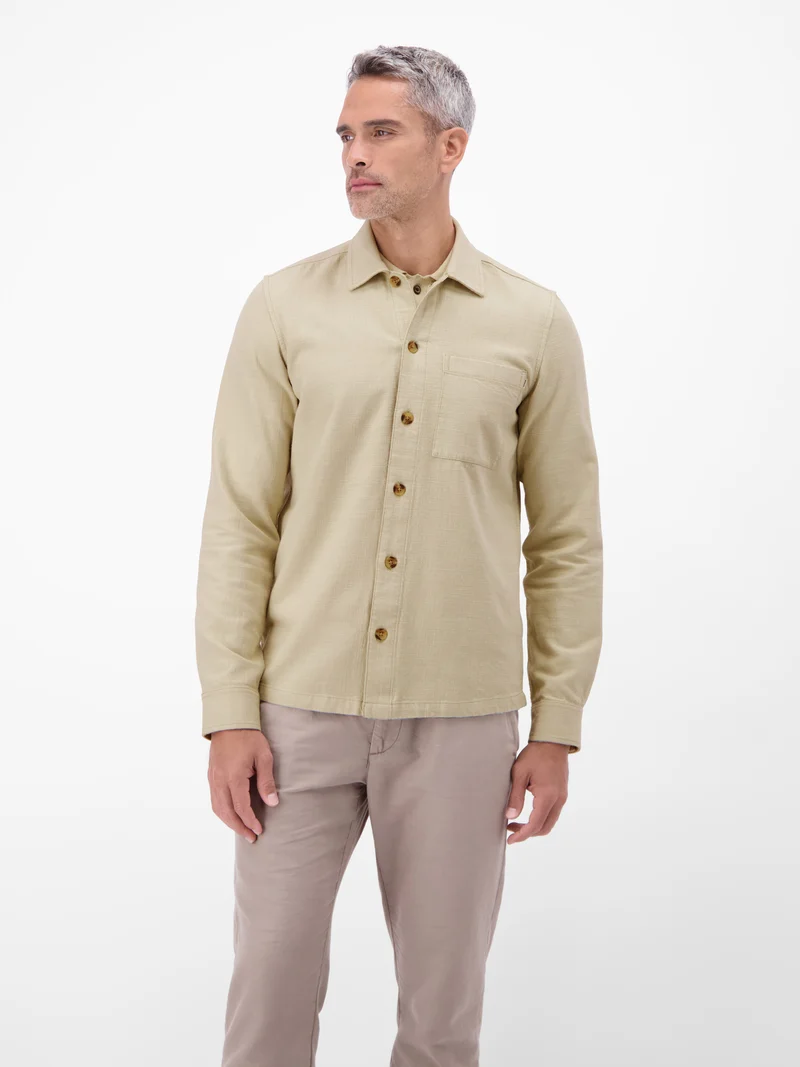 Overshirt aus 100 % Baumwolle, unifarben