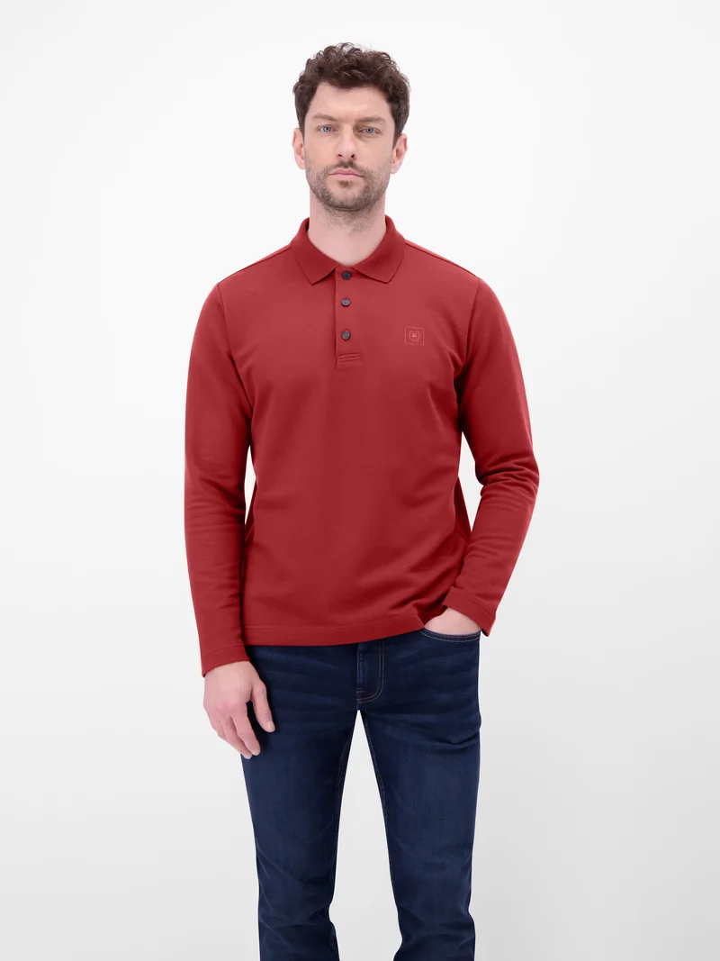 Langarm-Poloshirt, sportiv und modisch