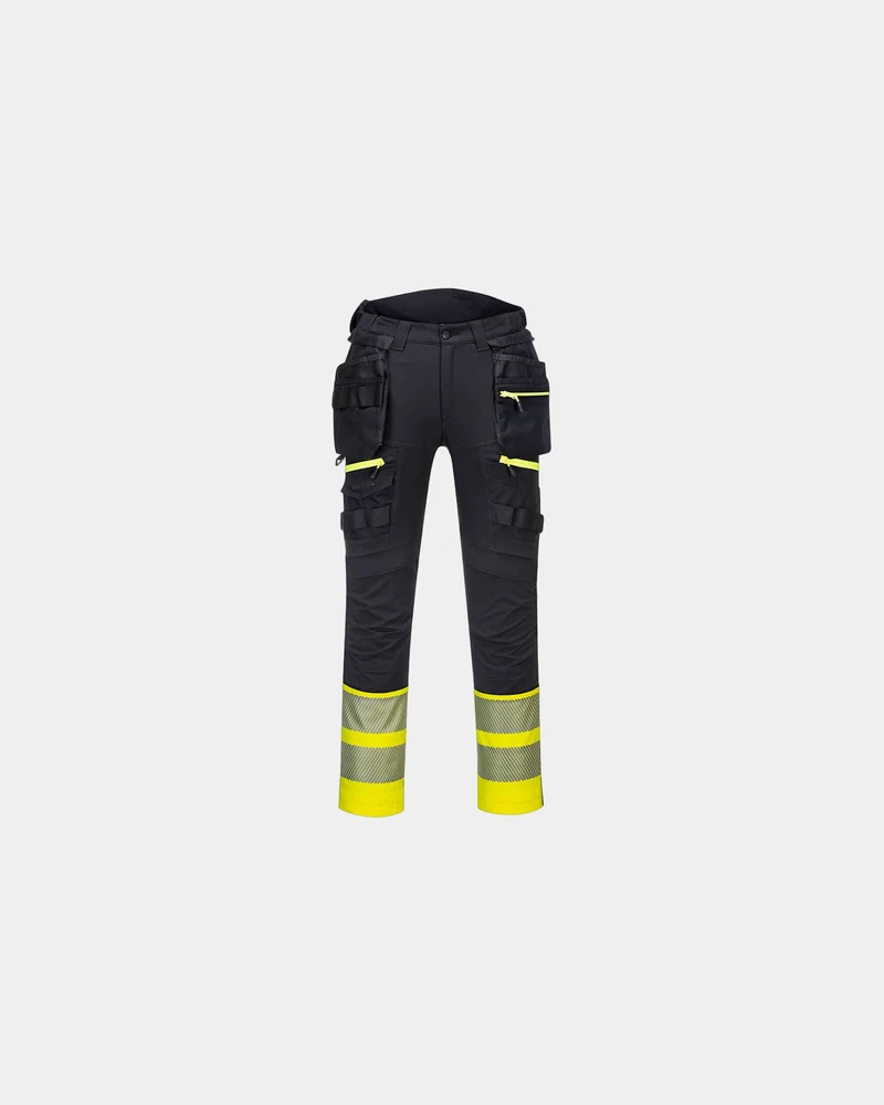 Werkbroek hi-vis stretch met kniezakken om te personaliseren