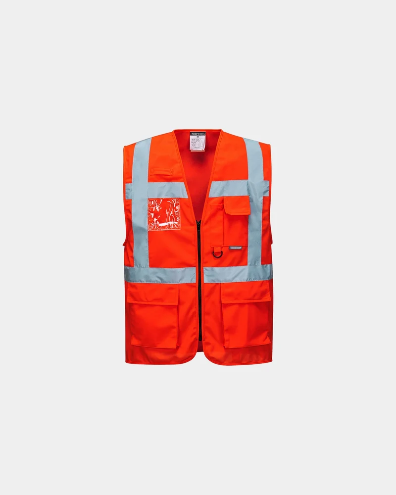 Hi-vis executive gilet met badgehouder om te personaliseren