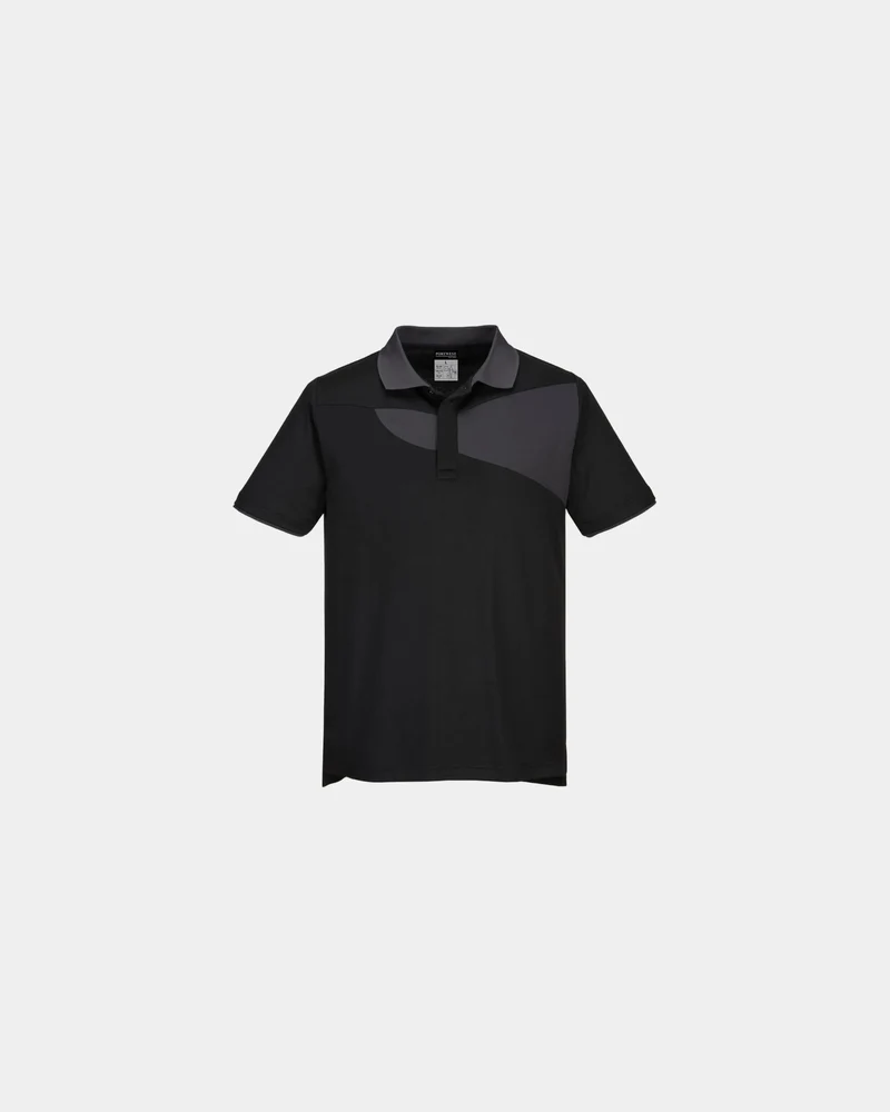 Polo polycoton contrasterend design PW2 om te personaliseren