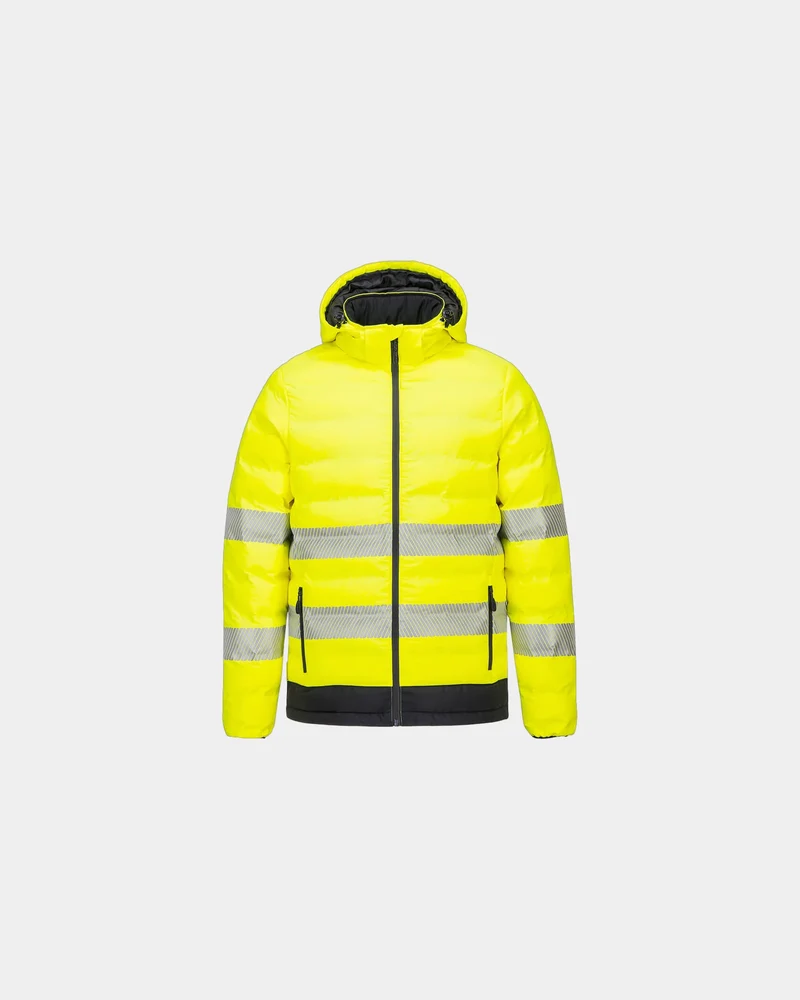 Verwarmde bodywarmer hoge zichtbaarheid om te personaliseren