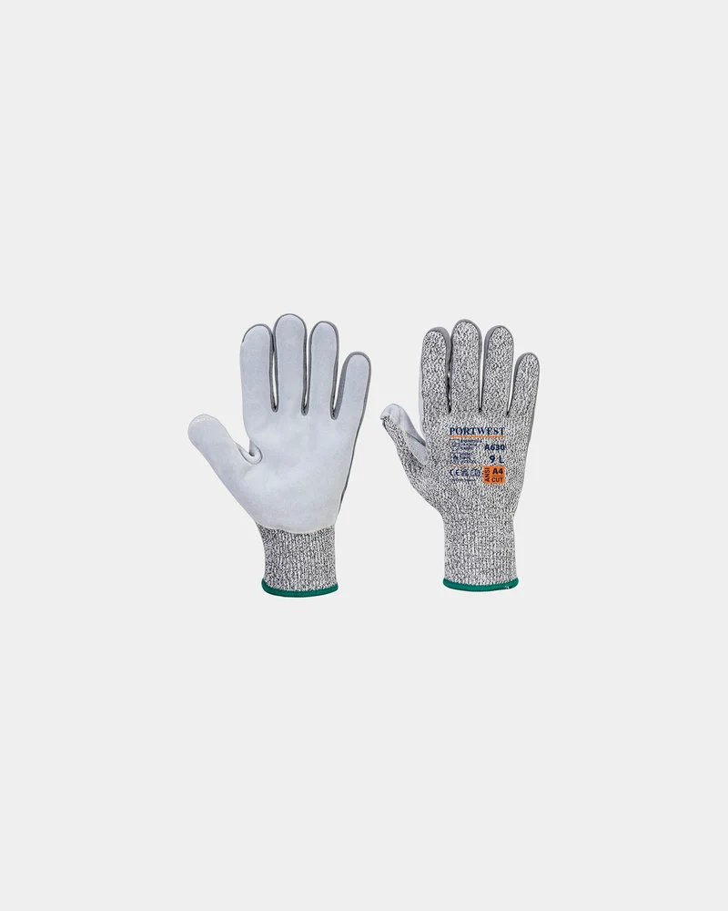 Snijwerende handschoen leren grip 250°C om te personaliseren