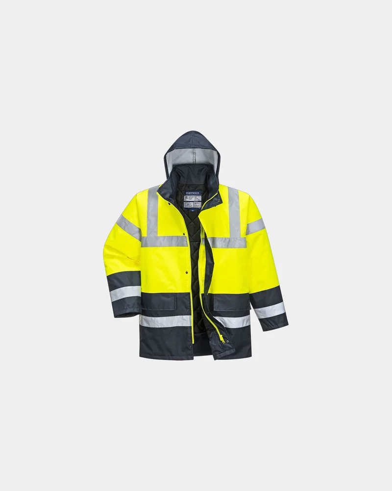 Parka tweekleurig polyester waterdicht om te personaliseren